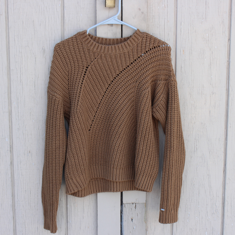 Tommy Hilfiger Brown Cable Knit Sweater